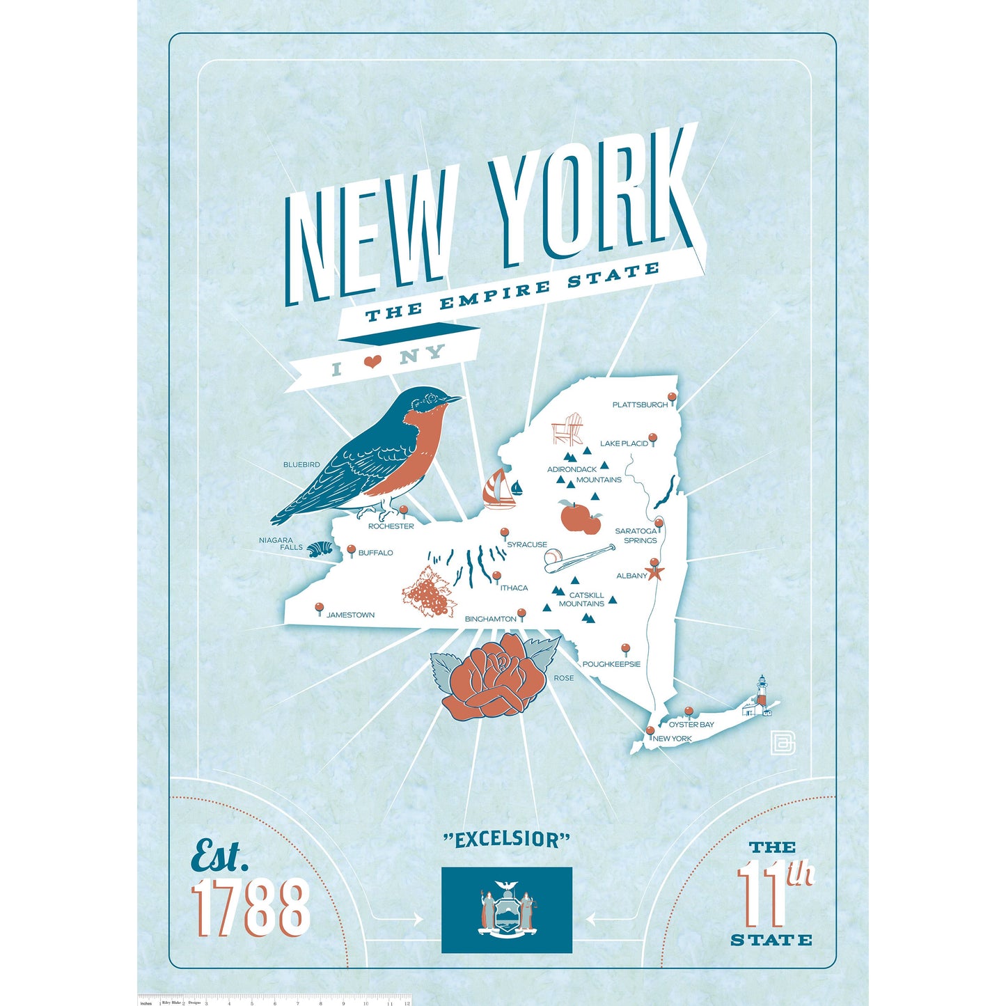 New York ~ Panel BT23640-292 Light Cornflower