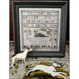 The Scarlett House ~ Betsy Jewitt Reproduction Sampler Pattern