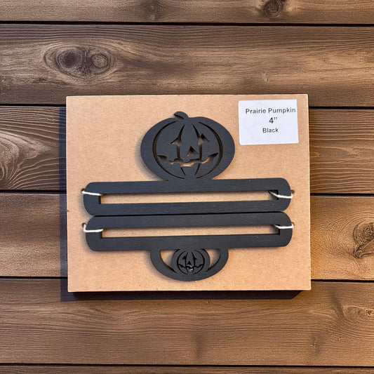 Cabranmary Woods | 4" Prairie Pumpkin Wooden Bell Pull - Black