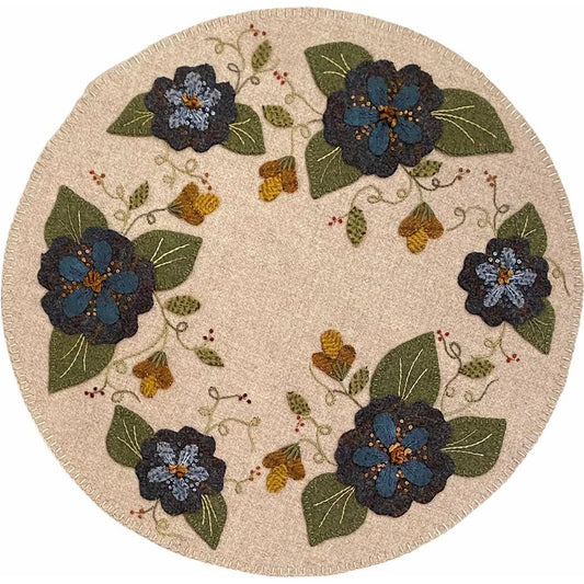 Karen Yaffe Designs ~ Blue Heaven Table Mat Wool Applique Pattern