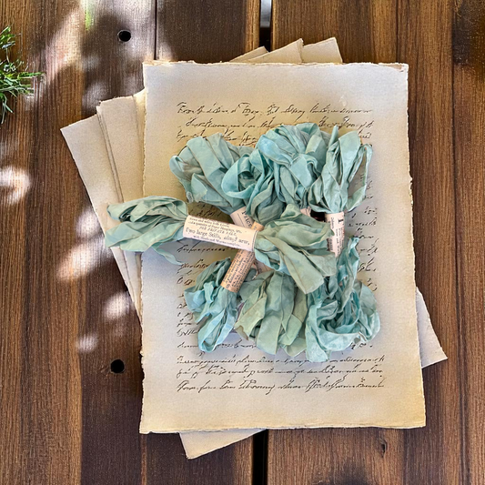 Monahan Papers | Aged Ribbon - Blue Willow