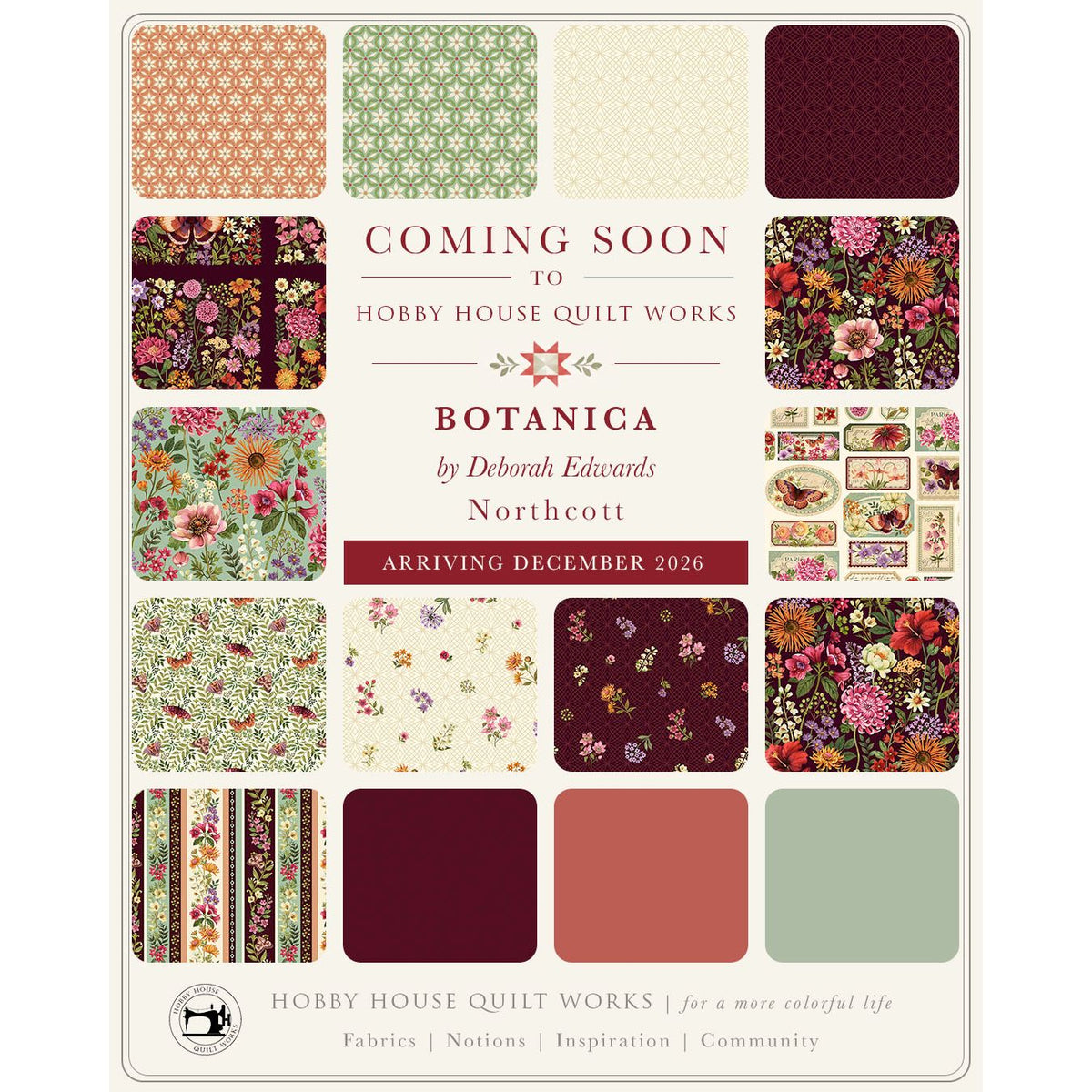 Botanica by Deborah Edwards for Northcott