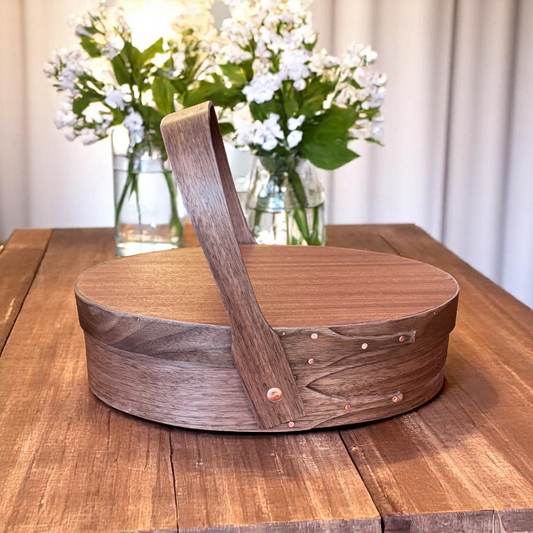 Keller Krafted #5 Shaker Swing Handle Button Box | Walnut / Sapele