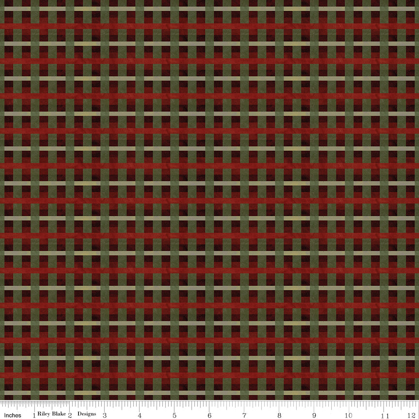 Up on the Housetop ~ Plaid ~ C14735-CRANBERRY