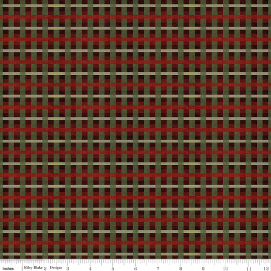 Up on the Housetop ~ Plaid ~ C14735-CRANBERRY