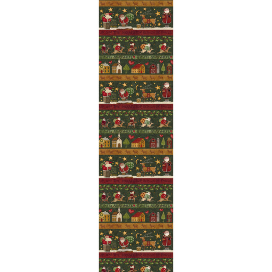 Up on the Housetop ~ Border Stripe ~ C14736-GREEN