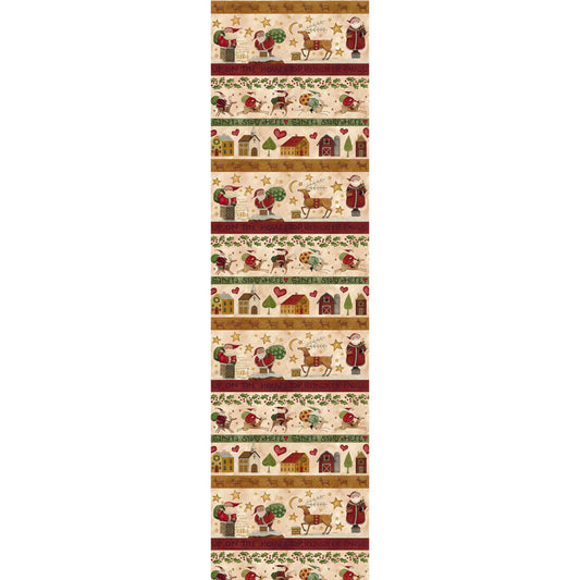 Up on the Housetop ~ Border Stripe ~ C14736-SNOWFLAKE