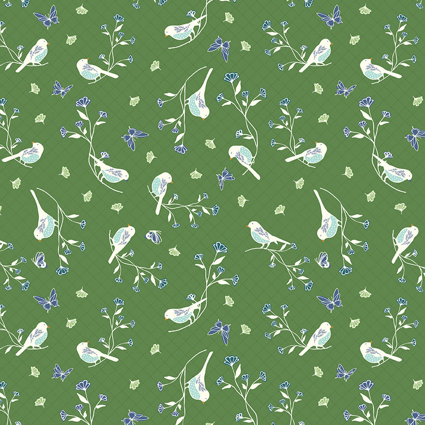 Melody ~ Floral Birds ~ C15141-CLOVER