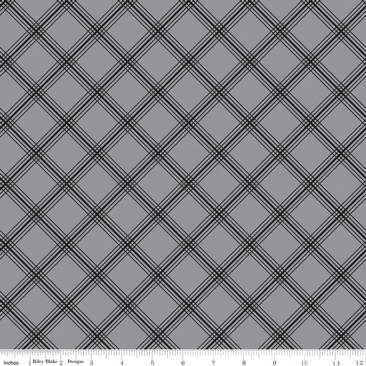 Midnight Meadow ~ Plaid ~ C15322-GRAY