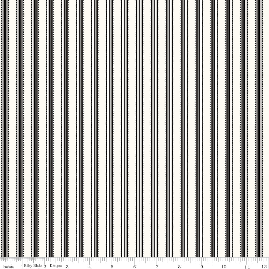 Midnight Meadow ~ Stripes ~ C15323-CREAM