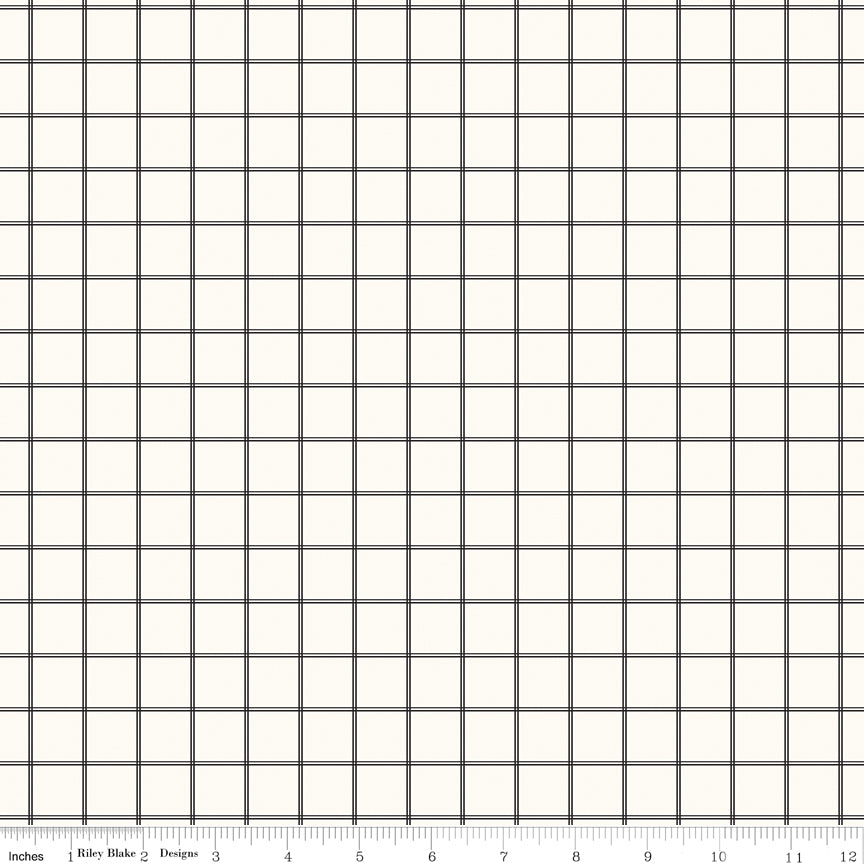 Midnight Meadow ~ Grid ~ C15326-CREAM