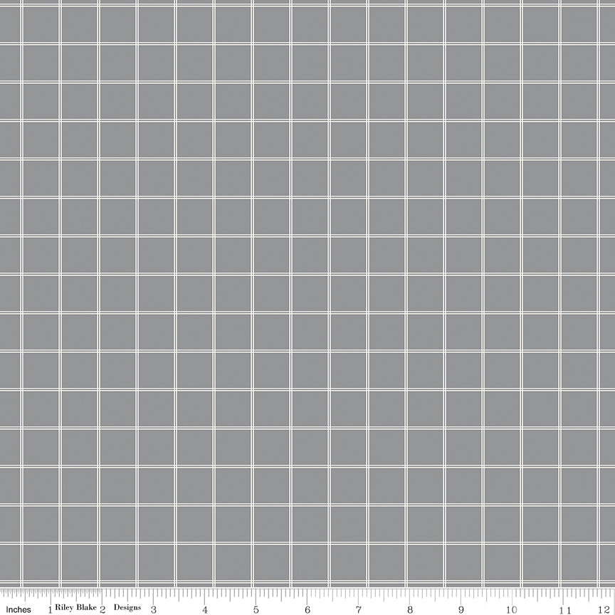 Midnight Meadow ~ Grid ~ C15326-GRAY