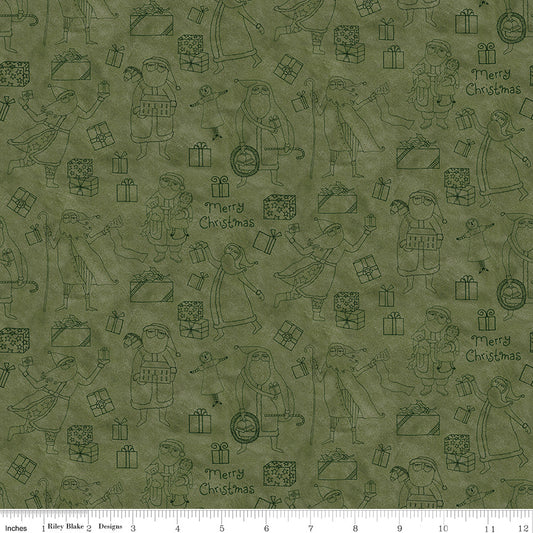 Naughty or Nice ~ Santas and Gifts ~ C16262-GREEN