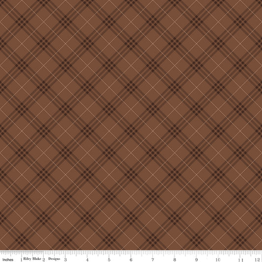 Coffee Time ~ Plaid ~ C17133-BROWN