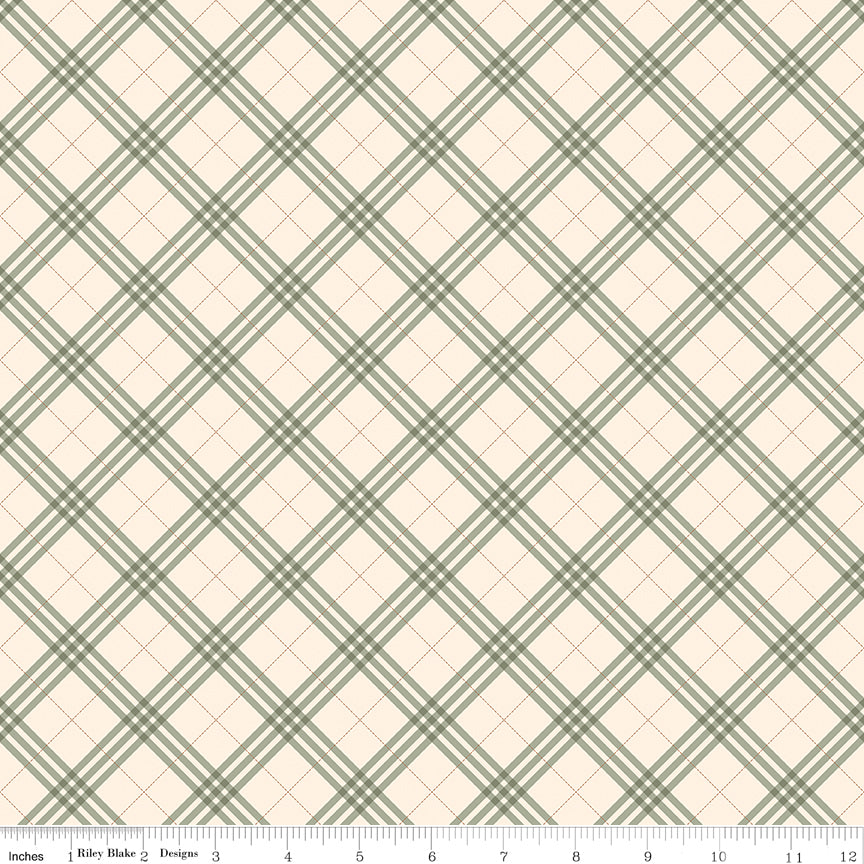 Coffee Time ~ Plaid ~ C17133-CREAM