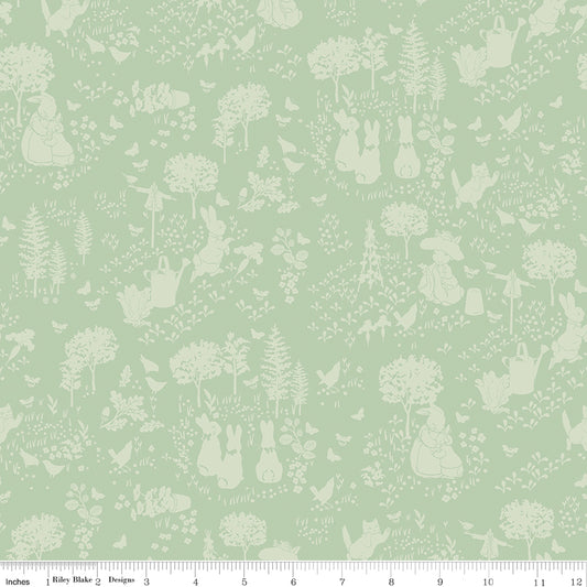 Peter Rabbit™ and Benjamin Bunny™ ~ Tonal Garden ~ C17251-GREEN