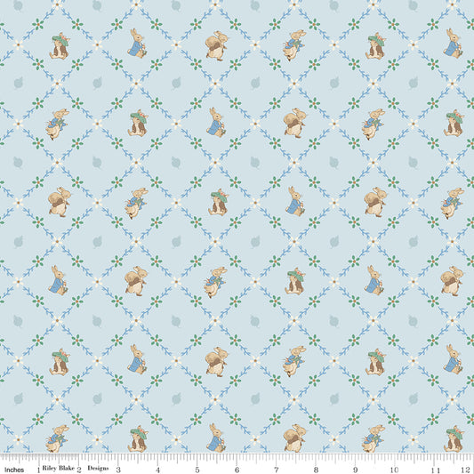 Peter Rabbit™ and Benjamin Bunny™ ~ Lattice ~ C17254-BLUE