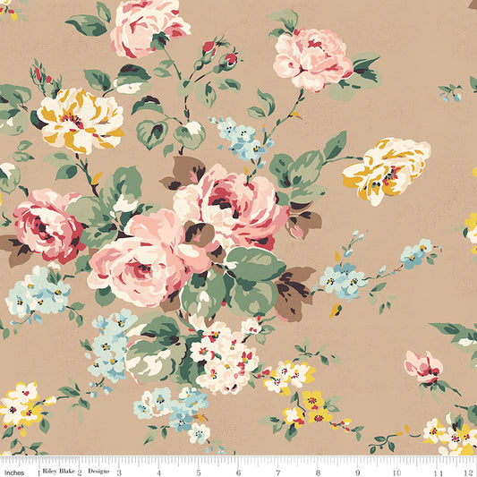 Rose & Violet's Bouquet des Fleur ~ Main ~ C17290-TAN