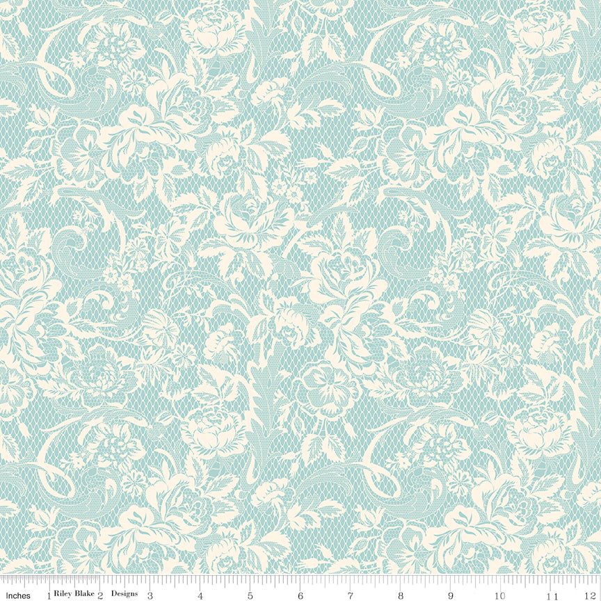 Rose & Violet's Bouquet des Fleur ~ Lace ~ C17292-BLUE