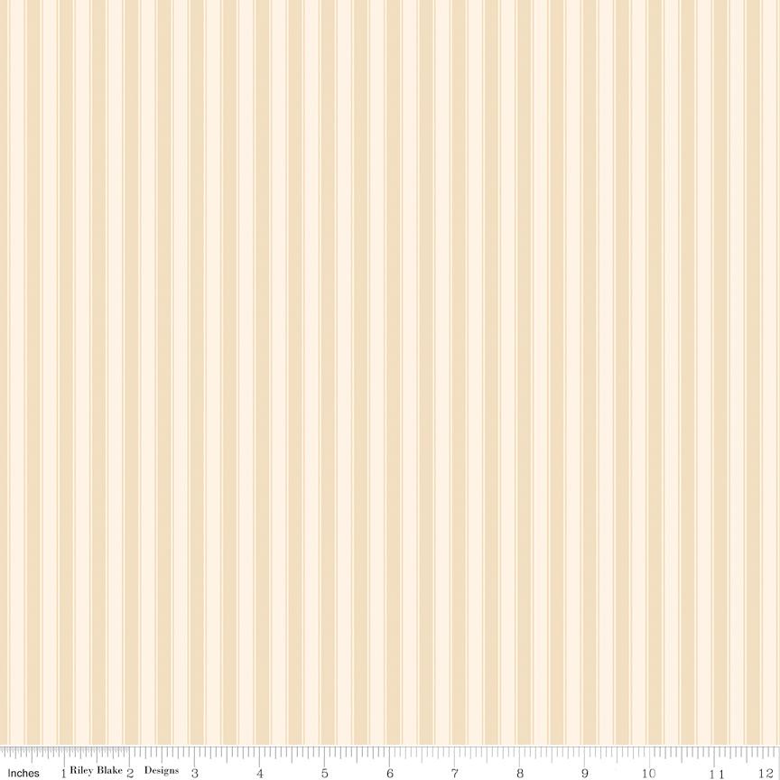 Rose & Violet's Bouquet des Fleur ~ Stripes ~ C17293-CREAM