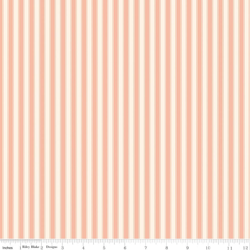 Rose & Violet's Bouquet des Fleur ~ Stripes ~ C17293-PEACH