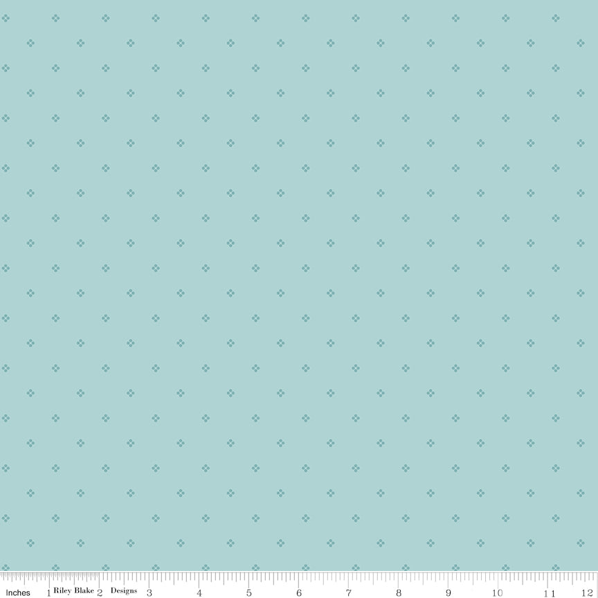 Rose & Violet's Bouquet des Fleur ~ Dots ~ C17294-BLUE