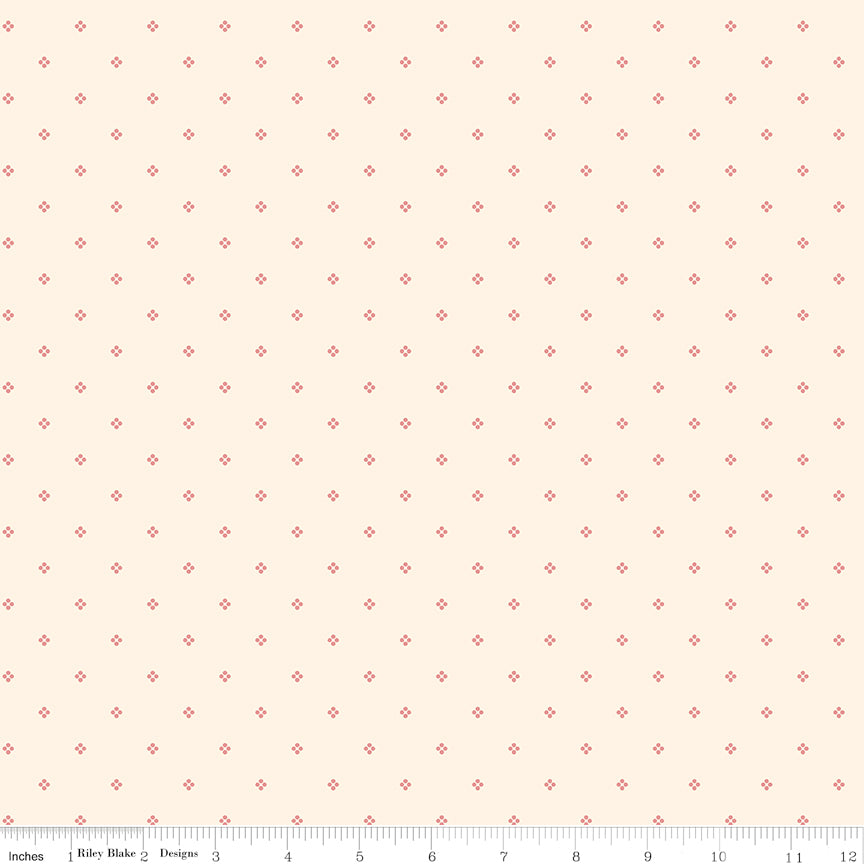 Rose & Violet's Bouquet des Fleur ~ Dots ~ C17294-CREAM