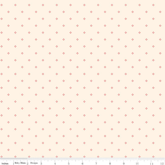 Rose & Violet's Bouquet des Fleur ~ Dots ~ C17294-CREAM