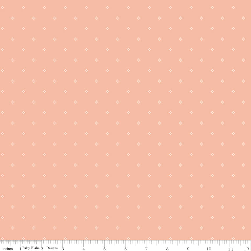 Rose & Violet's Bouquet des Fleur ~ Dots ~ C17294-PEACH