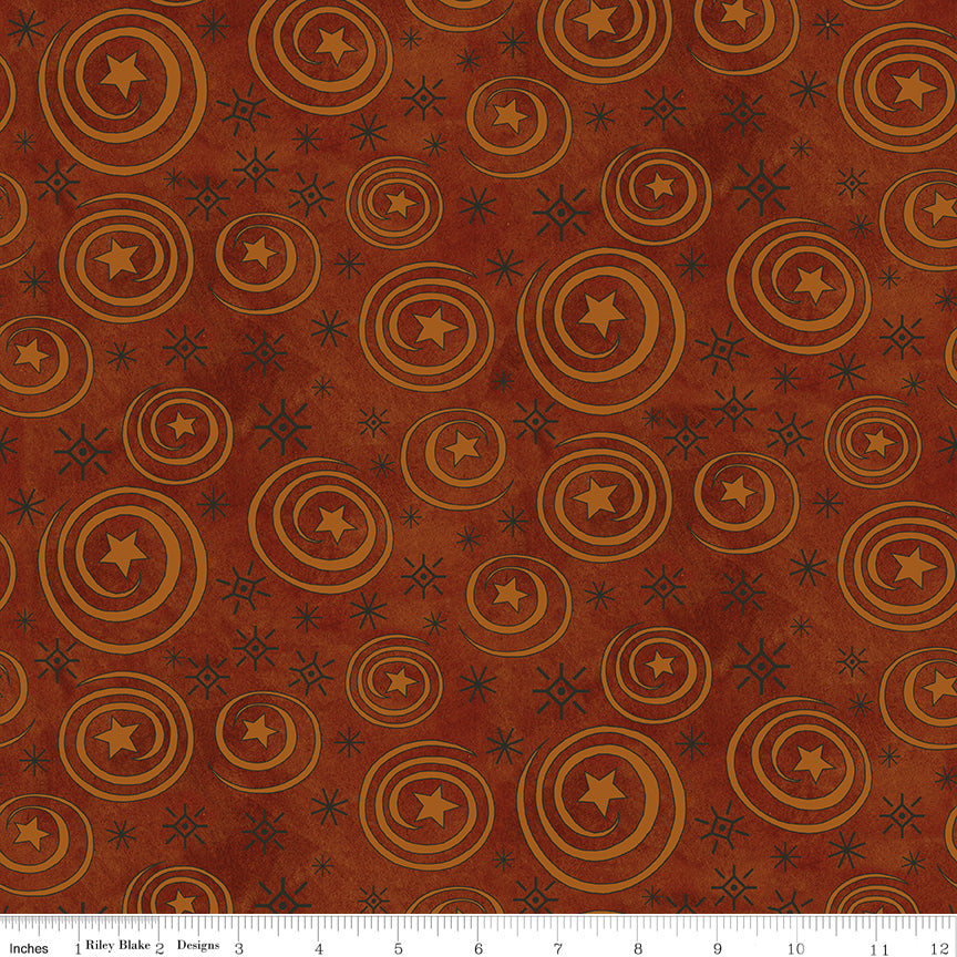 Spooky ~ Stars and Swirls ~ C17573 RUSTYOAK