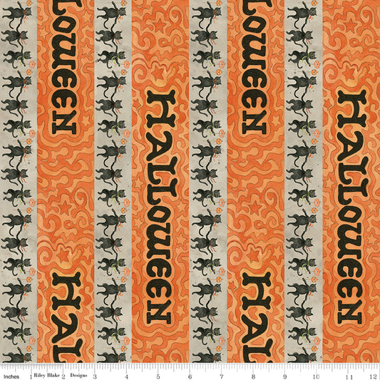 Spooky ~ Halloween Stripe ~ C17574 GREY