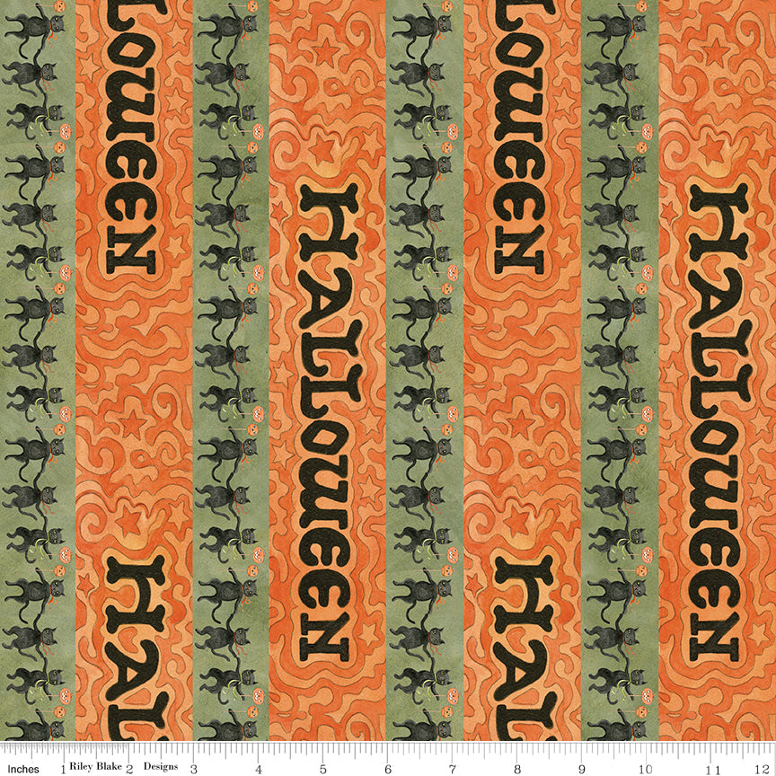 Spooky ~ Halloween Stripe ~ C17574 GREEN