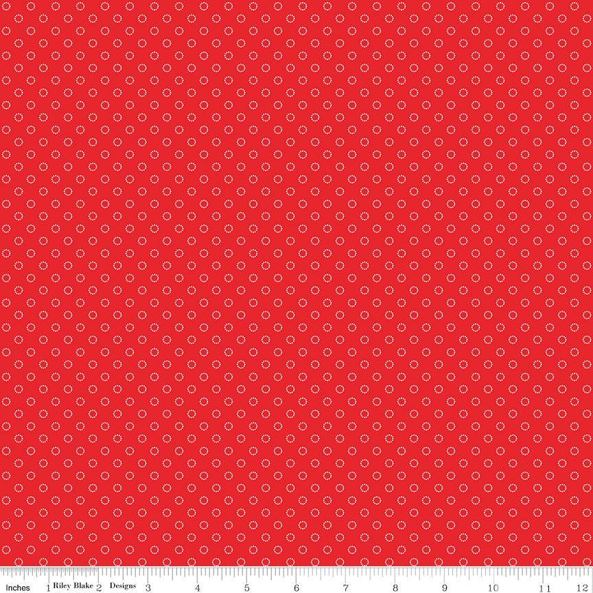 Whimsical Woodland ~ Circle Dots ~ C17647 Red