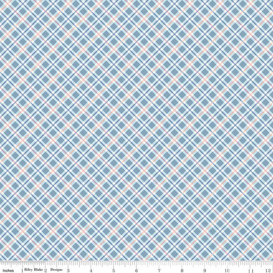 Daybreak on the Prairie ~ Plaid ~ CD17686 ~ Blue