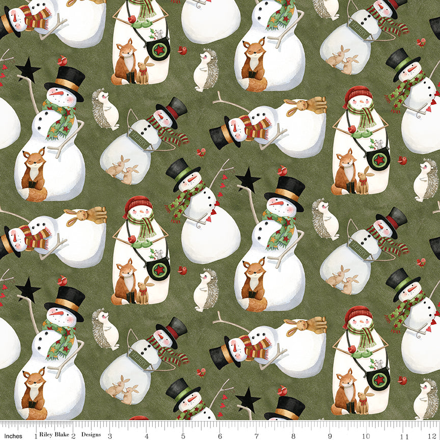 Northern Christmas ~ Snowmen ~ C17831-GREEN