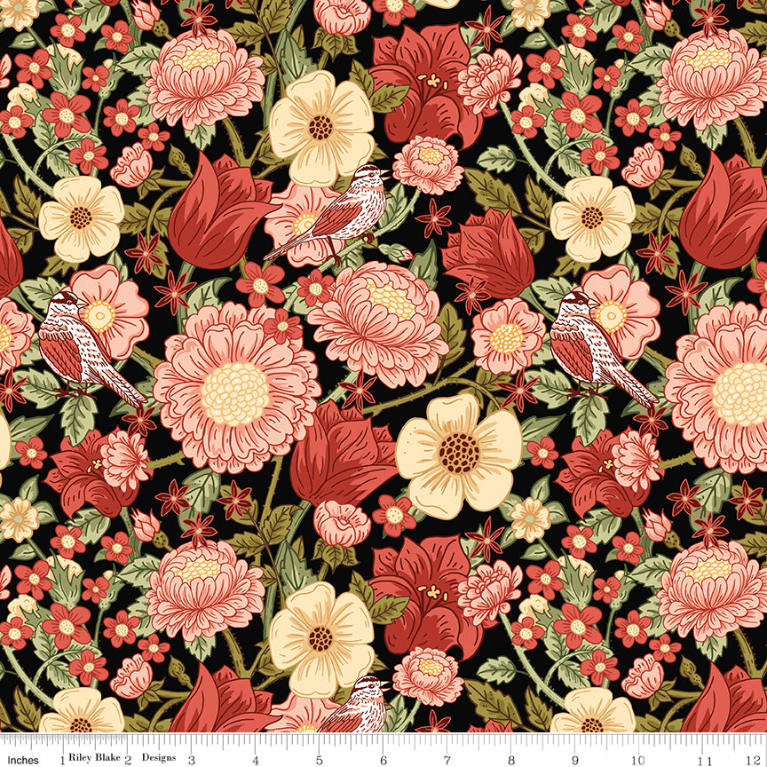 Tangled Garden ~ Main ~ C18020-BLACK