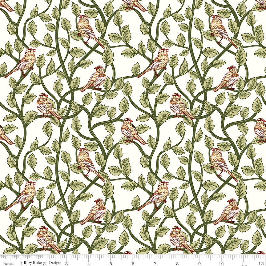 Tangled Garden ~ Birds ~ C18022-CREAM
