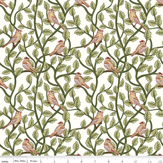 Tangled Garden ~ Birds ~ C18022-CREAM