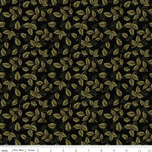 Tangled Garden ~ Leaves ~ C18024-BLACK