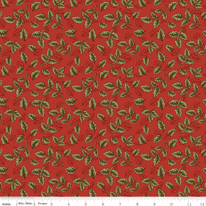 Tangled Garden ~ Leaves ~ C18024-RED