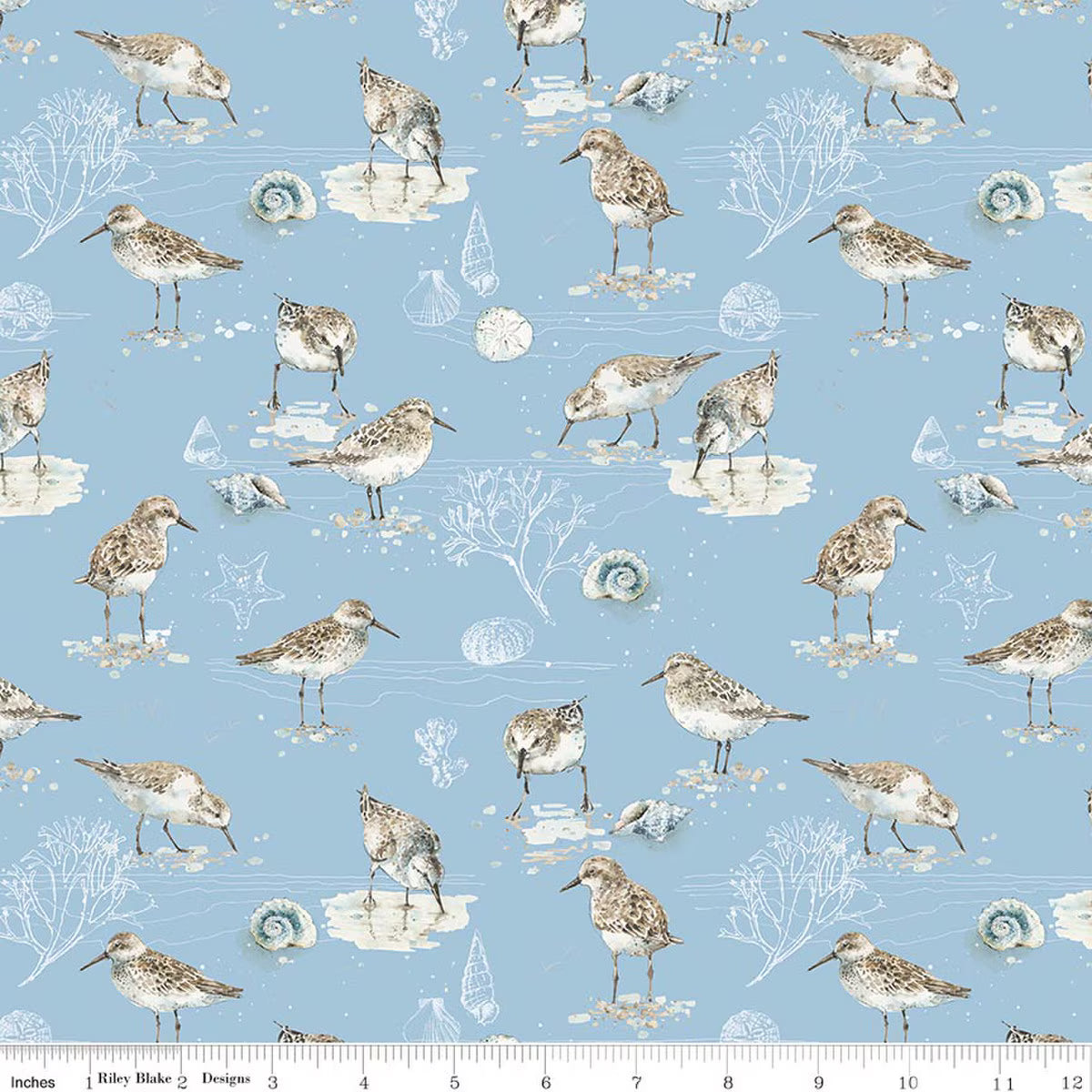 Sea Echoes ~ Birds Blue ~ C18821-Blue