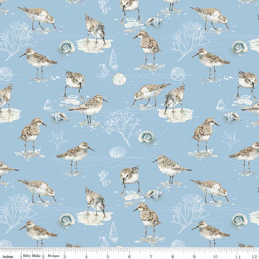 Sea Echoes ~ Birds Blue ~ C18821-Blue