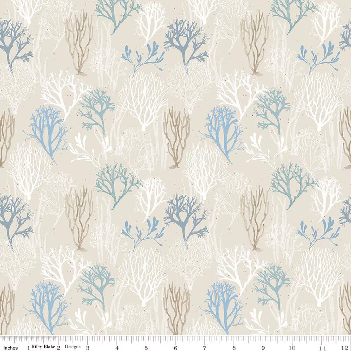 Sea Echoes ~ Aquatic Plants Beige ~ C18823-Beige