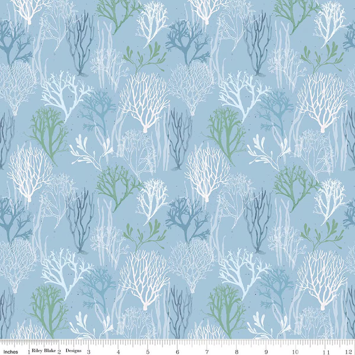 Sea Echoes ~ Aquatic Plants Blue ~ C18823-Blue