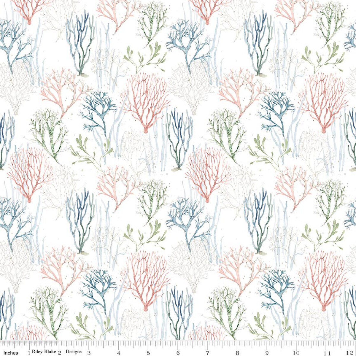 Sea Echoes ~ Aquatic Plants White ~ C18823-White