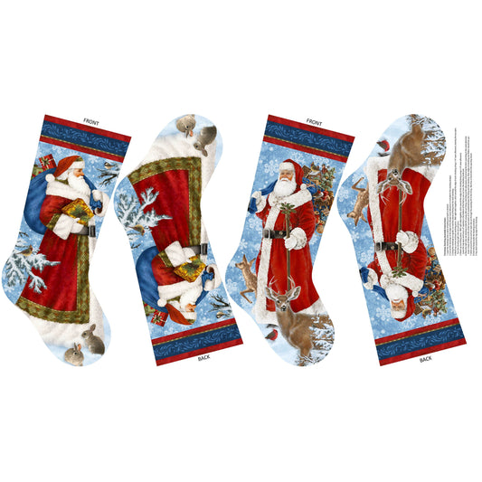 St. Nicholas ~ Stocking Panel ~ C28212-48 Dark Blue Multi