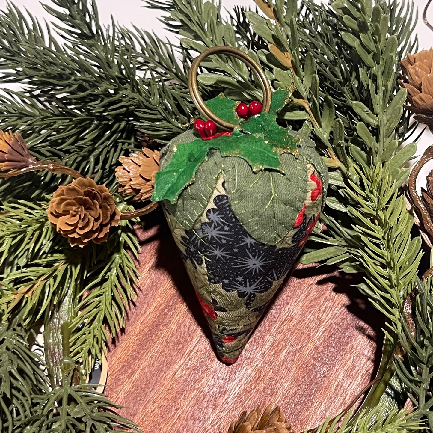 Paxe's Designs ~ Large Christmas Strawberry Pincushion