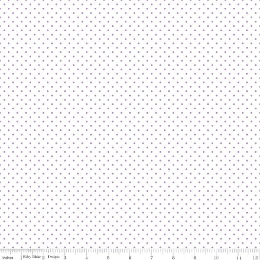 Swiss Dot on White ~ C660-LAVENDER