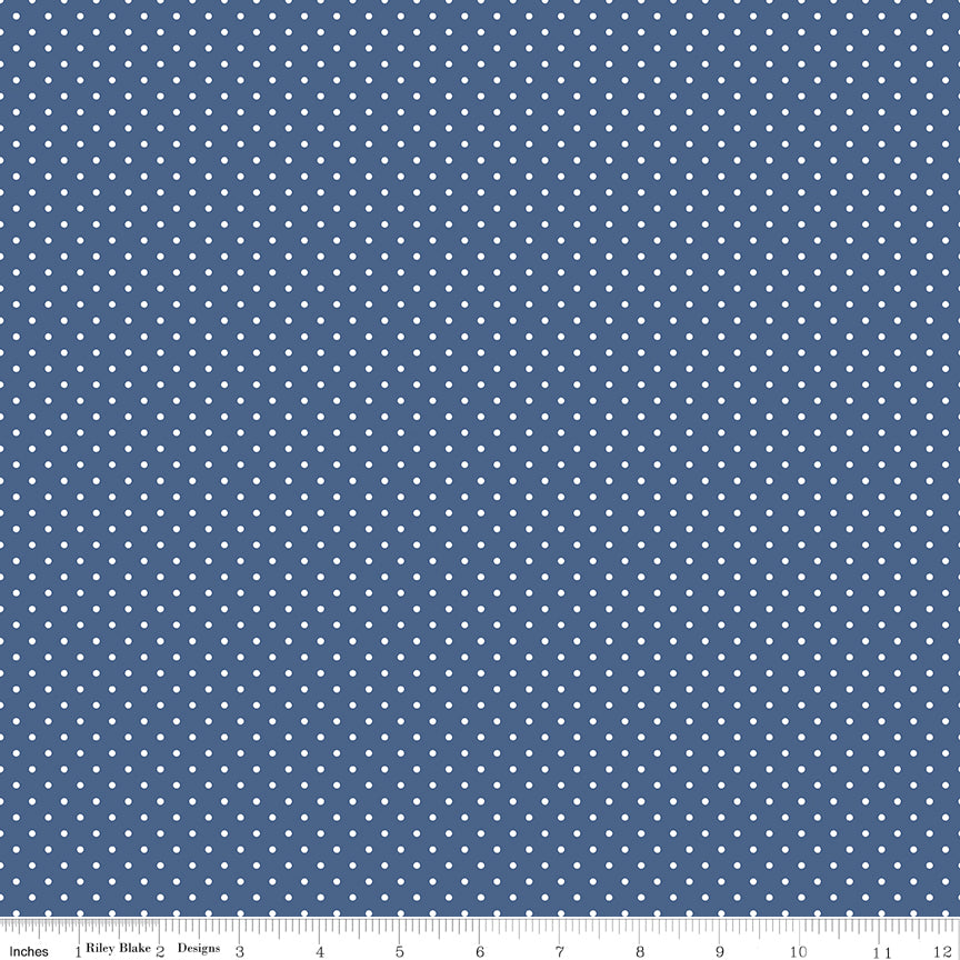 Swiss Dot ~ C670-DENIM