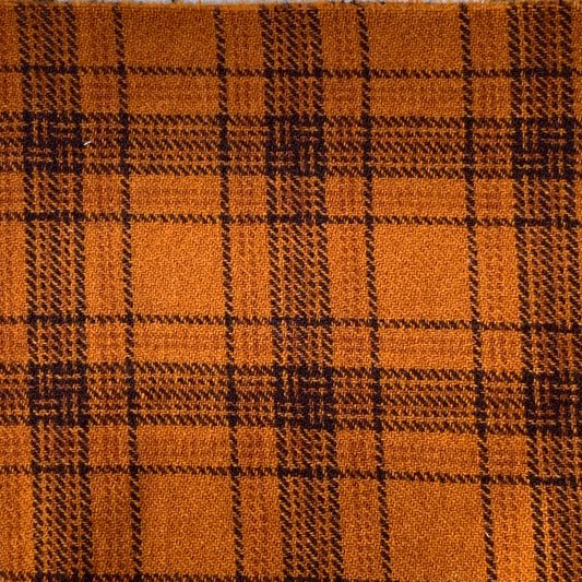 Primitive Gatherings ~ Rusty Pumpkin Hand-Dyed Wool Fabric Fat Quarter TEXTURED #9